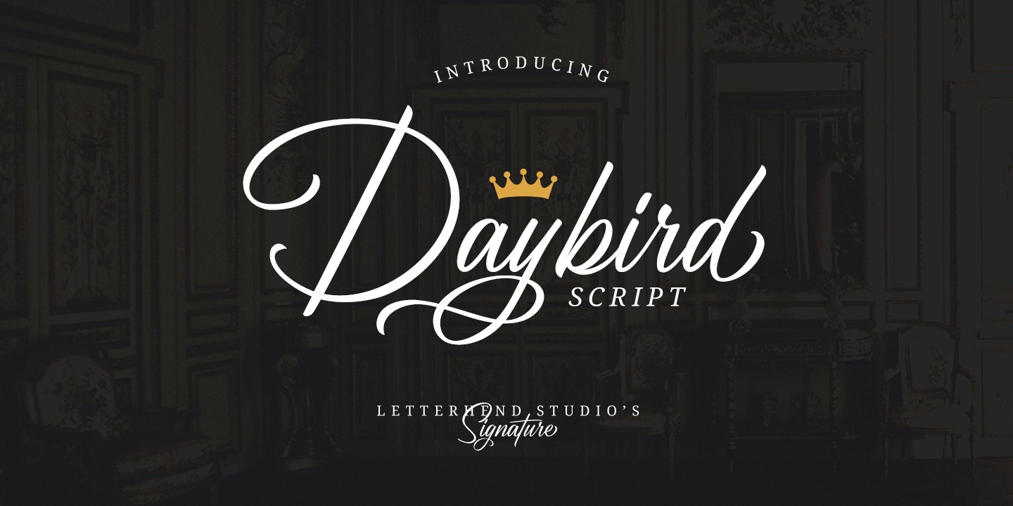 Пример шрифта Daybird Script